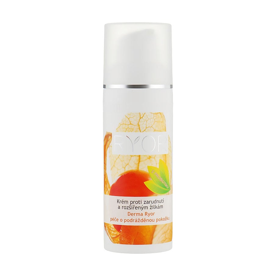 Крем для обличчя Ryor Derma Ryor Care For Irritated Skin Cream Against Skin Redness And Spider Veins проти почервонінь та розширених судин, 50 мл